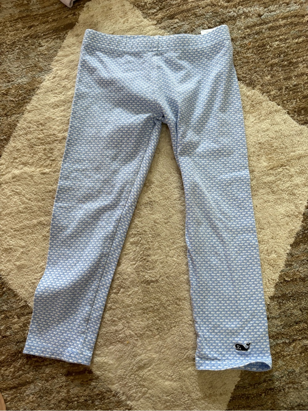 Vineyard Vines Kids Light Blue Micro-Print Leggings